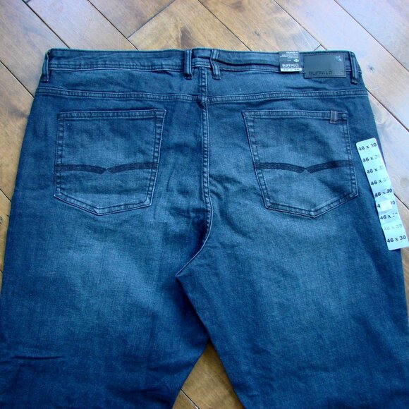 Buffalo David Bitton Travis X Slim Straight Stretch Dark Wash Jeans NEW 46 x 30 - Picture 8 of 15